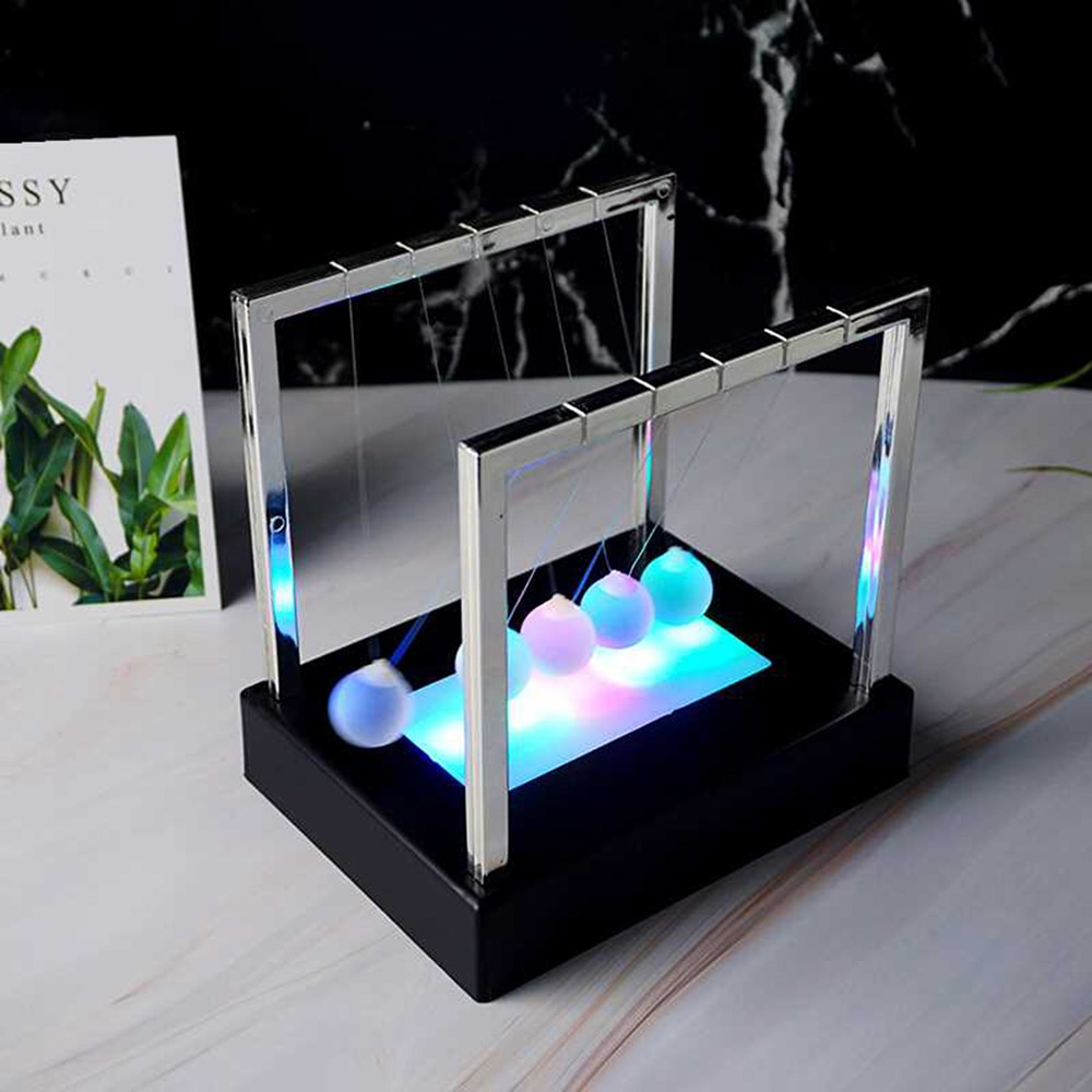 Newton's Cradle LED Colorful Science Toy