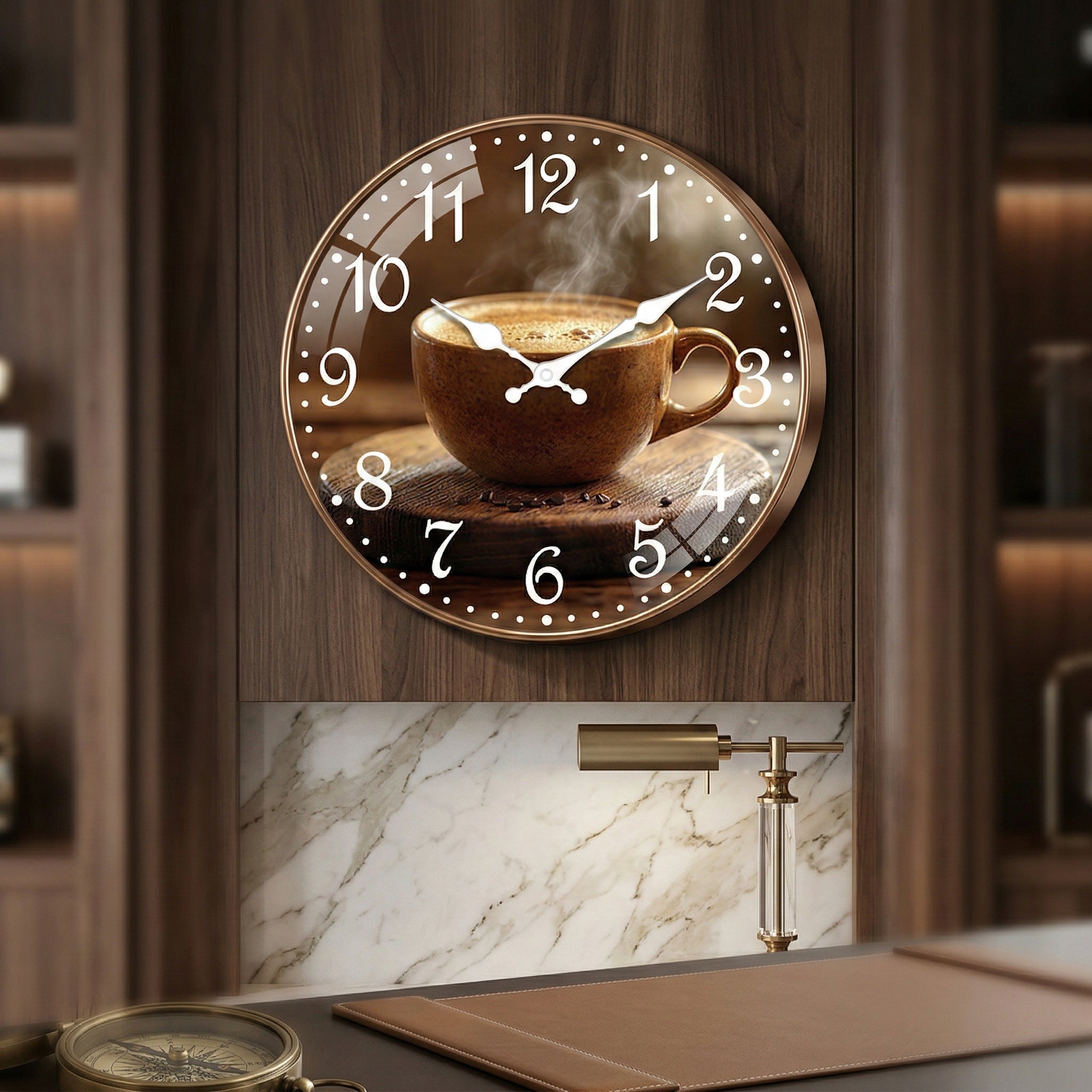 Cafe Inspired Coffee Wall Clock