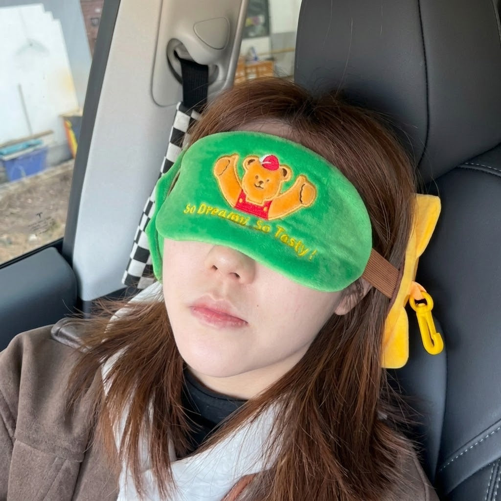 Dreamoji Cute Burger Travel Eye Mask Pillow