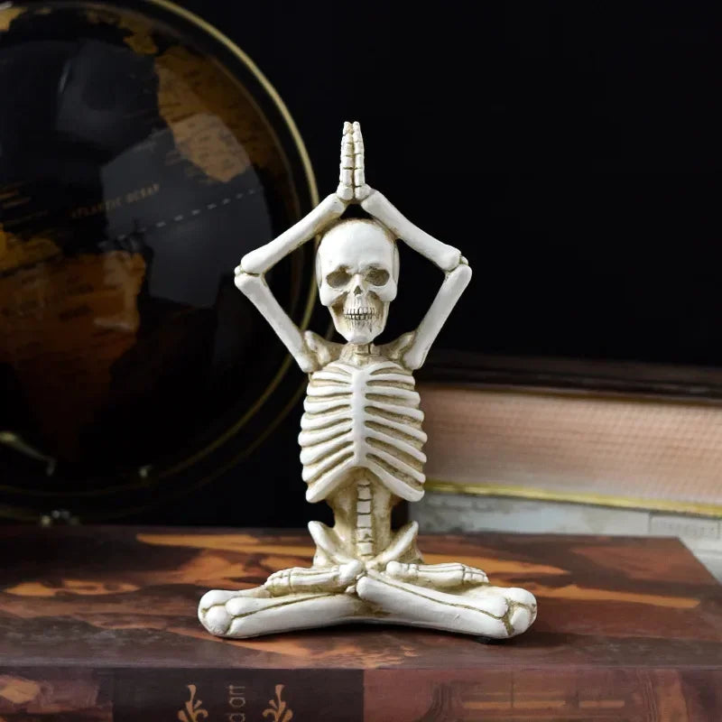 Yoga Master Skeleton Figurine