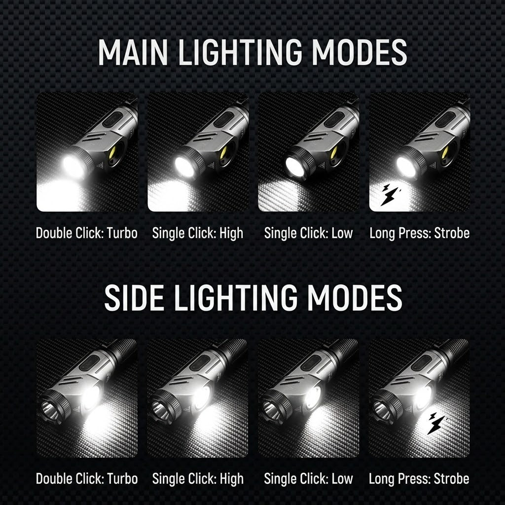 Multi-Angle EDC Magnetic Work Flashlight