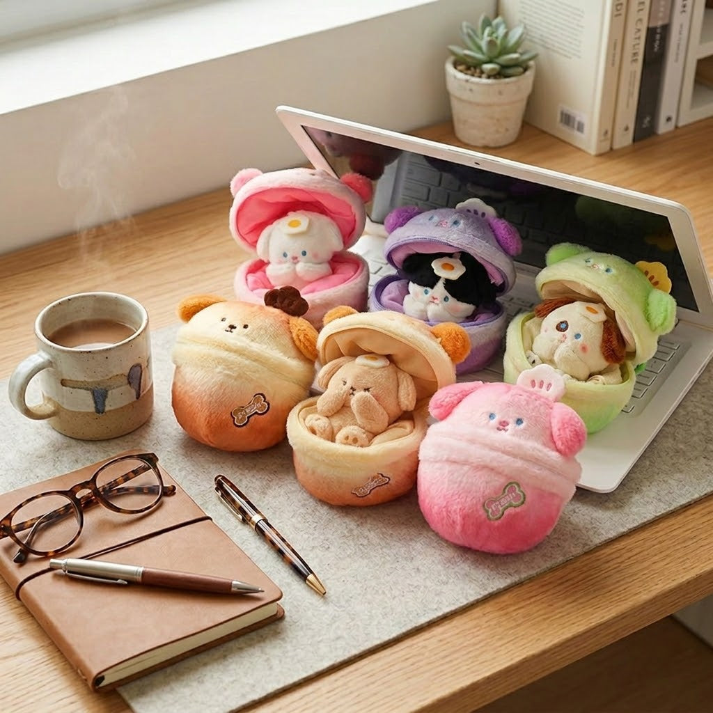 Surprise Kawaii Animals Plush Keychain