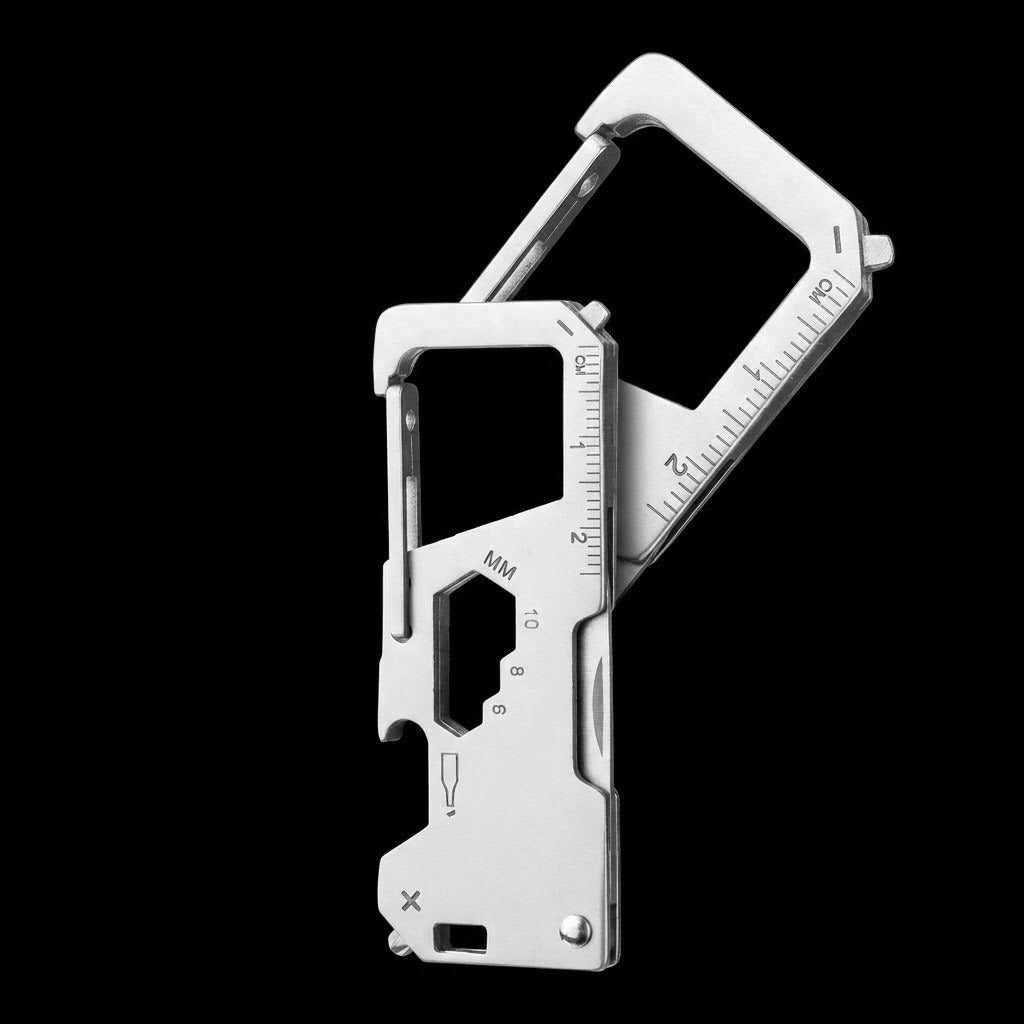 Tactical Steel EDC Folding Keychain Multi-Tool