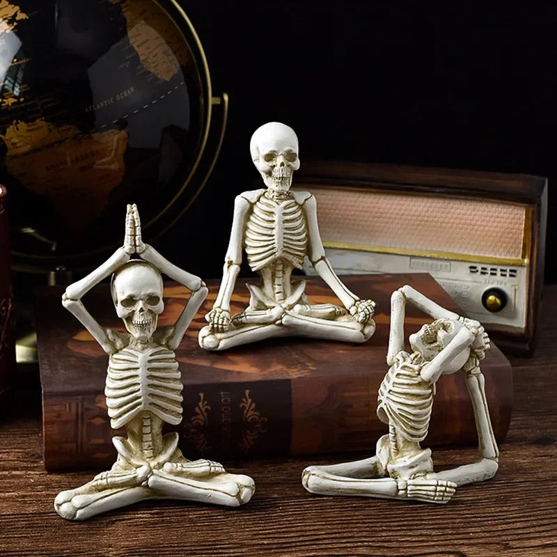 Yoga Master Skeleton Figurine