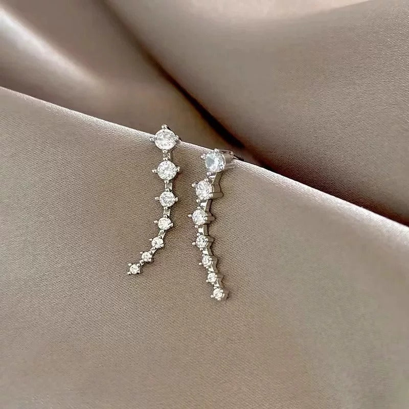 Korean Shiny Zircon Crystal Earrings