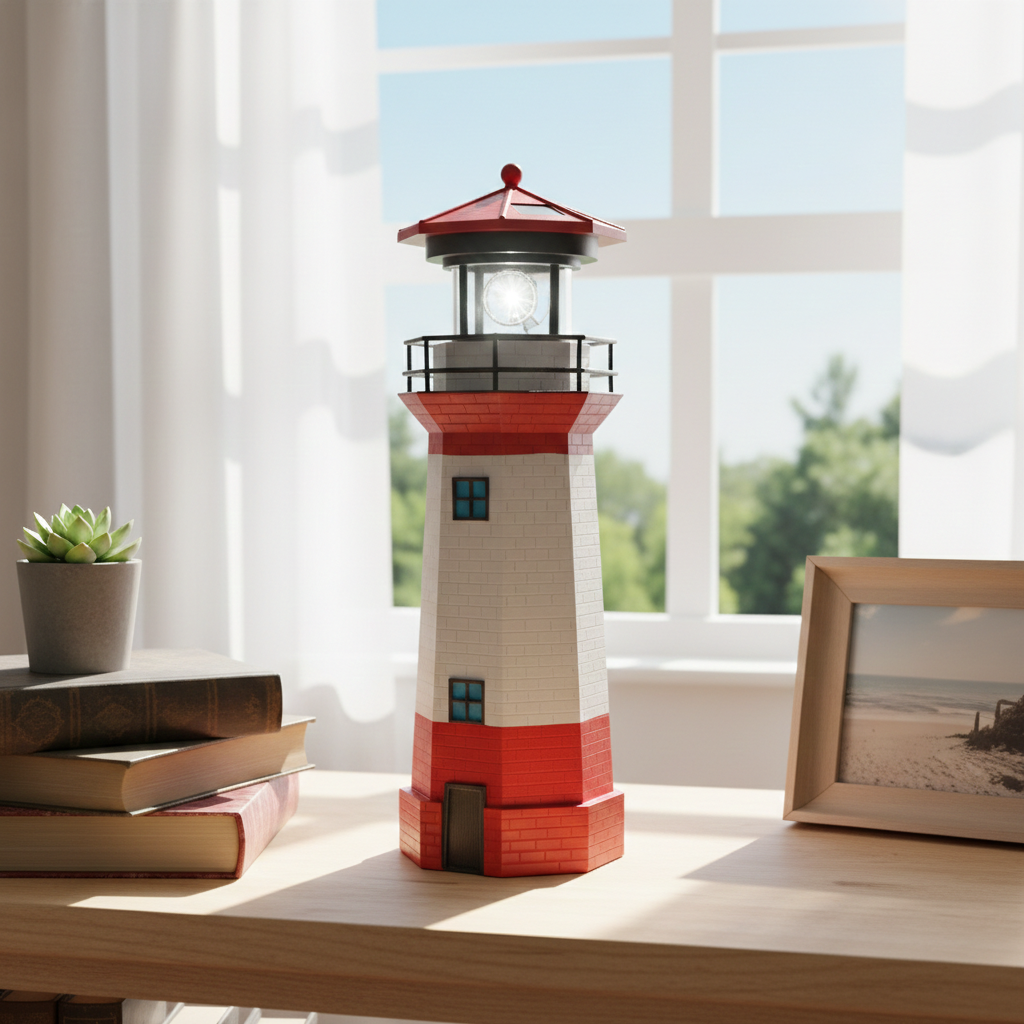 LED Lighthouse Solar Outdoor Landscape Lamp