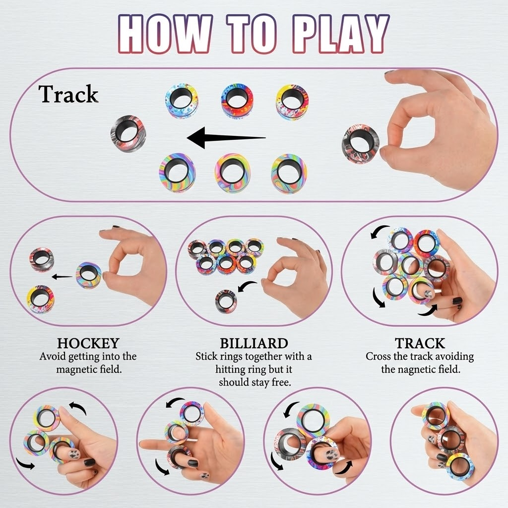 Spin Loop  Magnetic Fidget Spinner Ring