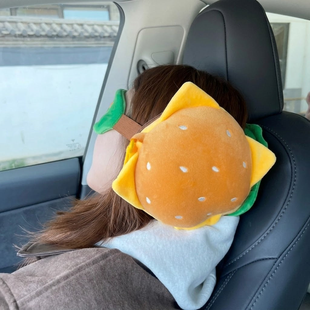 Dreamoji Cute Burger Travel Eye Mask Pillow